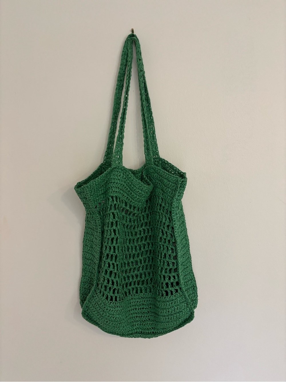 H&M Green Crochet Market Tote